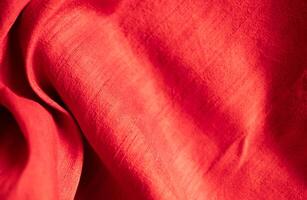 Abstract of shiny red silk White wrinkled fabric background texture and Texture with copy space ,Creased or wrinkled white fabric,Soft photo