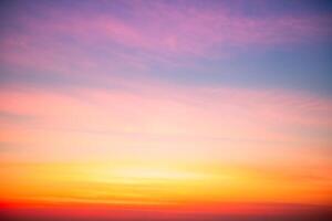 Beautiful , luxury soft gradient orange gold clouds and sunlight on the blue sky perfect for the background, take in evening,Twilight, Large size, high definition landscape p photo