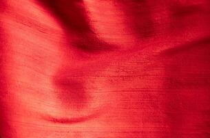 Abstract of shiny red silk White wrinkled fabric background texture and Texture with copy space ,Creased or wrinkled white fabri photo