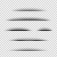 Paper shadow effect, shadow above paper. vector