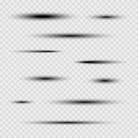Soft Edge Shadow Set. Shadow Effect Isolated vector