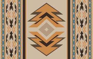A vibrant seamless pattern blending Native African, Malian, Navajo, and Aztec geometric motifs, perfect for home decor and textile printing. vector