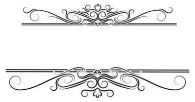 Classic ornamental lines, stylish text frame, sophisticated vintage pattern on white. vector