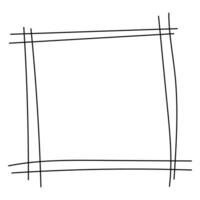 Simple line art frame, ideal for adding text or placing images inside. vector