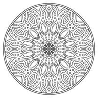 Abstract botanical shapes, symmetrical mandala art for relaxation. vector