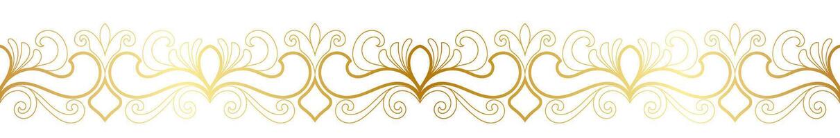 Golden brush head, vintage pattern, vintage lines, golden gradient abstract pattern vector