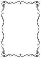 Vintage abstract border design, perfect for A4 picture frames. vector