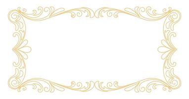 Classic Thai pattern frame, abstract borders, and elegant gold trim. vector