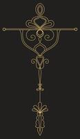 Abstract golden lines and vintage golden patterns, perfect for ornamental detailing. vector