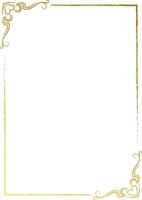 Classic rose-accented frame, A4 paper layout for an exquisite gold card. vector