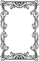 Classic abstract frame with elegant black lines. vector