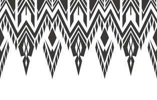 Monochrome tribal pattern, intricate geometric shapes for a striking look. vector