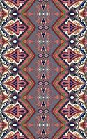 Seamless abstract floral scroll pattern for carpet border vector