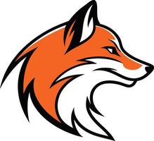 Fierce fox Head Emblem Illustration EPS File vector