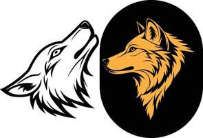 Dynamic Fox Head logo Graphic Design EPS File vector