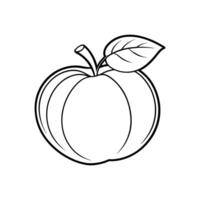 Peach Fruit on White Background High-Quality Stock Image for Commercial Use vector