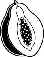 Papaya Fruit on White Background High-Quality Stock Image for Commercial Use vector