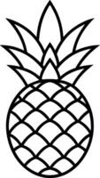 Pineapple Fruit on White Background High-Quality Stock Image for Commercial Use vector