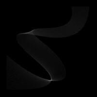 Line art abstract wavy movement modern dynamic vector