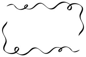 ornament Decorative for decorating holiday cards, websites, pages, books. The linear drawing of the frame is handmade vector