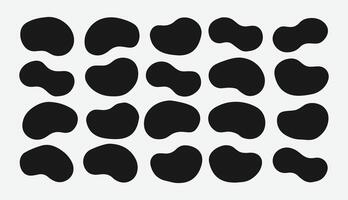Abstract Black Organic Blob Shape. Dark Abstract Blob Shape. vector