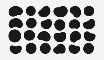 Abstract Black Organic Blob Shape. Dark Abstract Blob Shape. Organic Blob Shape. irregular Shape. vector