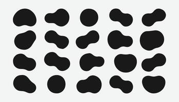 Abstract Black Organic Blob Shape. Dark Abstract Blob Shape. Organic Blob vector