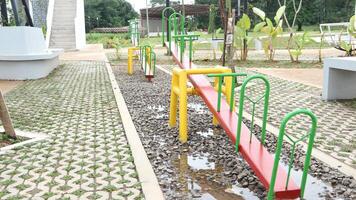 playground for children with various types of games photo