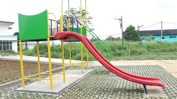 Colorful playground made of plastic photo