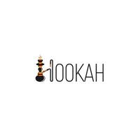Hookah logo or wordmark design vector
