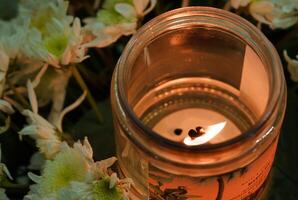 candle light during a wake photo