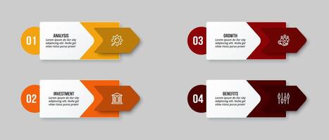 Workflow for presentation infographic design. vector