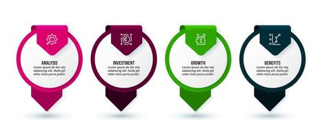 Circle object business infographic. vector