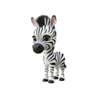 A zebra is standing in 3d design png