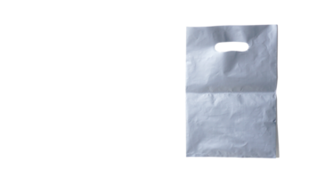 Blank Gray Plastic Bag Mock Up Isolated on Transparent Background png