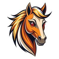 head of a horse on a white background vector