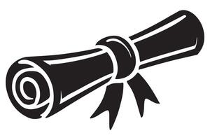 Elegant Diploma Scroll Illustration for Graduation and Achievement vector