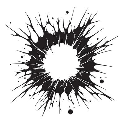 Black Explosion Burst Radial Lines Abstract Illustration Design