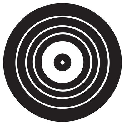 Abstract Black Target Circle Illustration for Creative Design Projects