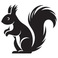 Charming Squirrel Silhouette Illustration for Graphic Design vector
