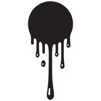 Creative Black Paint Dripping Illustration for Graphic Design Projects vector