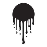 Ink Drop Illustration Black Paint Splatter Graphic Design Element vector