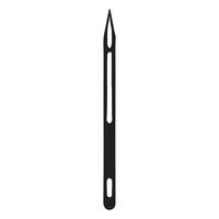 Sewing Needle Silhouette A Sharp And Precise Craft Tool Image vector