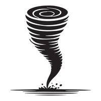 Black and White Tornado Illustration Powerful Weather Design vector