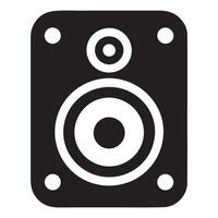 Dual Speaker Silhouette System Icon for Audio Design Projects vector