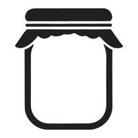 Empty Jar Silhouette Image for Storage and Preservation Concepts vector