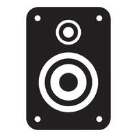 Audio speaker graphic silhouette resource design black and white vector