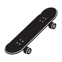 Black Skateboard Illustration Design for Cool Skateboarding Graphics vector