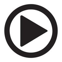 Simple Play Icon Graphic Media Applications and Control vector
