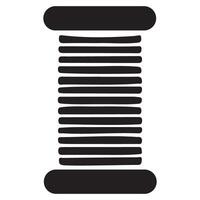 Basic Thread Spool Silhouette Illustration for Tailoring Projects vector